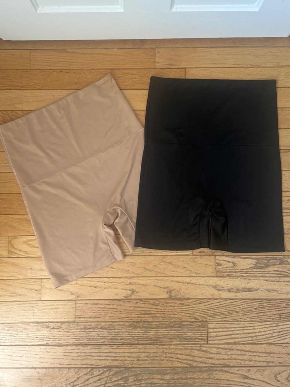 High-Waist Shaping Shorts Duo - Black & Nude